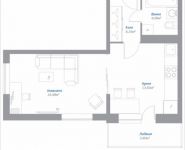 1-комнатная квартира площадью 39.57 кв.м, Новорязанское шоссе, 12, корп.12 | цена 3 025 601 руб. | www.metrprice.ru