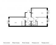 2-комнатная квартира площадью 72 кв.м, жилой комплекс Мякинино Парк, | цена 9 280 800 руб. | www.metrprice.ru