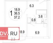 1-комнатная квартира площадью 38 кв.м, улица Ухтомского Ополчения, 5 | цена 4 200 000 руб. | www.metrprice.ru