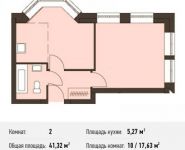 2-комнатная квартира площадью 41.4 кв.м, Донецкая ул., 30С1 | цена 4 476 675 руб. | www.metrprice.ru