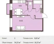 1-комнатная квартира площадью 34.35 кв.м,  | цена 3 091 500 руб. | www.metrprice.ru