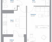 1-комнатная квартира площадью 36.18 кв.м, Новорязанское шоссе, 9, корп.9 | цена 2 865 202 руб. | www.metrprice.ru