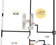 2-комнатная квартира площадью 65.4 кв.м в ЖК "SHIROKAYA", Акуловская улица, 23 | цена 10 843 662 руб. | www.metrprice.ru