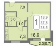 1-комнатная квартира площадью 38.5 кв.м, 2-й Грайвороновский проезд, 8с1 | цена 5 750 000 руб. | www.metrprice.ru