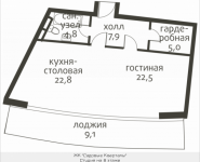 1-комнатная квартира площадью 71.8 кв.м, Ефремова, вл.12 | цена 45 237 594 руб. | www.metrprice.ru
