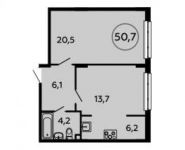 2-комнатная квартира площадью 50.7 кв.м, Скандинавский бульвар, д.4к1 | цена 5 708 383 руб. | www.metrprice.ru