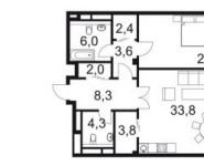 2-комнатная квартира площадью 93.4 кв.м, Садовническая наб, д. 5 | цена 36 095 364 руб. | www.metrprice.ru