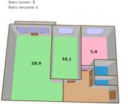 2-комнатная квартира площадью 45 кв.м, Нарвская ул., 3 | цена 6 100 000 руб. | www.metrprice.ru