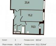 2-комнатная квартира площадью 61.5 кв.м, Рождественская улица, 5 | цена 6 410 000 руб. | www.metrprice.ru