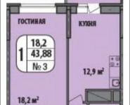 1-комнатная квартира площадью 43 кв.м, Чечерский пр., 126 | цена 5 487 238 руб. | www.metrprice.ru