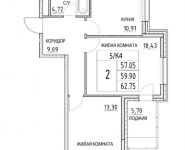 2-комнатная квартира площадью 59.9 кв.м, проезд Серебрякова, д. 2А | цена 12 255 779 руб. | www.metrprice.ru