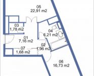 2-комнатная квартира площадью 62.83 кв.м, Кудрявцева, IV | цена 7 113 376 руб. | www.metrprice.ru