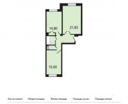 2-комнатная квартира площадью 64.8 кв.м,  | цена 4 186 080 руб. | www.metrprice.ru