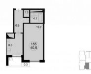 1-комнатная квартира площадью 41.9 кв.м, Радио ул. | цена 4 457 825 руб. | www.metrprice.ru