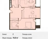 2-комнатная квартира площадью 70.5 кв.м, Новодмитровская ул., 5А | цена 8 252 010 руб. | www.metrprice.ru