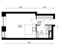 1-комнатная квартира площадью 31 кв.м, Донецкая улица, 30с2 | цена 4 238 087 руб. | www.metrprice.ru