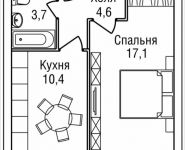 1-комнатная квартира площадью 36 кв.м, 3-й Силикатный проезд, вл. 4, корп. 2 | цена 7 870 065 руб. | www.metrprice.ru