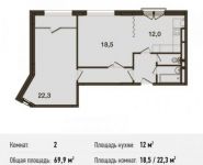 2-комнатная квартира площадью 69.9 кв.м, Глинищевский переулок, 5/7 | цена 5 661 900 руб. | www.metrprice.ru