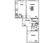 2-комнатная квартира площадью 56.54 кв.м, 2-я Муравская | цена 7 295 016 руб. | www.metrprice.ru