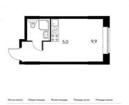 1-комнатная квартира площадью 20.1 кв.м, Варшавское ш., 141К2 | цена 2 972 790 руб. | www.metrprice.ru
