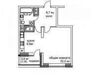 1-комнатная квартира площадью 45.4 кв.м в ЖК "Белый Парк 2", Беломорская улица, 11к1 | цена 8 308 200 руб. | www.metrprice.ru