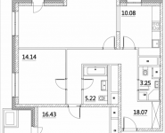 3-комнатная квартира площадью 98.97 кв.м, Лазоревый пр., 3 | цена 24 544 560 руб. | www.metrprice.ru