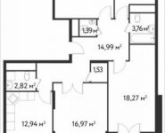 4-комнатная квартира площадью 101 кв.м, Фабрициуса ул. | цена 23 450 800 руб. | www.metrprice.ru