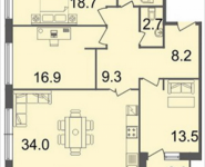 4-комнатная квартира площадью 110.3 кв.м, Серебрякова, 11-13, корп.2 | цена 15 763 525 руб. | www.metrprice.ru