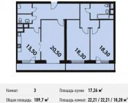 3-комнатная квартира площадью 109.7 кв.м, Нагатинский 1-й пр., 11 | цена 20 149 258 руб. | www.metrprice.ru