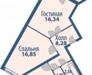 2-комнатная квартира площадью 59.6 кв.м, Фряновское шоссе, 64к1 | цена 4 515 000 руб. | www.metrprice.ru