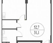 1-комнатная квартира площадью 52.7 кв.м, Ляпидевского ул., 1 | цена 6 812 000 руб. | www.metrprice.ru