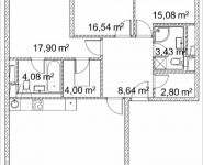 3-комнатная квартира площадью 109.99 кв.м, Лазоревый пр., 3 | цена 27 271 140 руб. | www.metrprice.ru