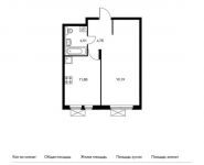 1-комнатная квартира площадью 39.85 кв.м,  | цена 5 228 320 руб. | www.metrprice.ru