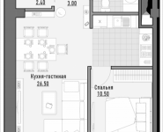 1-комнатная квартира площадью 48.04 кв.м, 1-я Ямская, 2 | цена 8 690 000 руб. | www.metrprice.ru