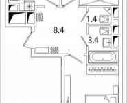 2-комнатная квартира площадью 63.9 кв.м в ЖК "SREDA", Рязанский проспект, 2, корп.M6 | цена 10 688 298 руб. | www.metrprice.ru