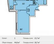 1-комнатная квартира площадью 44 кв.м в ЖК "Дача Шатена", Хлебозаводская ул., 28 | цена 3 136 000 руб. | www.metrprice.ru