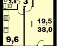 1-комнатная квартира площадью 38 кв.м, Волочаевская ул., 14К3 | цена 6 150 000 руб. | www.metrprice.ru