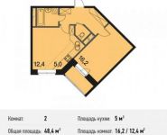 2-комнатная квартира площадью 49.1 кв.м, улица Некрасова, 8 | цена 4 635 531 руб. | www.metrprice.ru