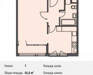 1-комнатная квартира площадью 44 кв.м, Ивановская ул., 1 | цена 3 872 000 руб. | www.metrprice.ru