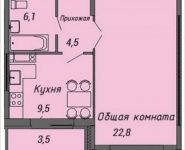 1-комнатная квартира площадью 46.4 кв.м, Ленинский проспект, 4, корп.4 | цена 4 590 816 руб. | www.metrprice.ru
