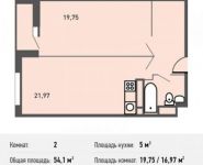 2-комнатная квартира площадью 54.1 кв.м, Белорусская ул., 10 | цена 4 057 500 руб. | www.metrprice.ru