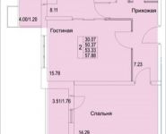 2-комнатная квартира площадью 57.88 кв.м, 2-я Муравская, корп.10 | цена 7 186 960 руб. | www.metrprice.ru