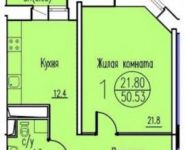 1-комнатная квартира площадью 50.5 кв.м, микрорайон Южный, 12 | цена 4 200 000 руб. | www.metrprice.ru