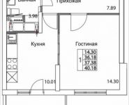 1-комнатная квартира площадью 40 кв.м, Муравская 2-я ул. | цена 4 714 691 руб. | www.metrprice.ru