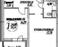 1-комнатная квартира площадью 50.1 кв.м, Сиреневый бул., 4 | цена 3 900 000 руб. | www.metrprice.ru