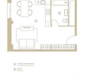 1-комнатная квартира площадью 42.1 кв.м, Кожевнический проезд, 1 | цена 18 152 000 руб. | www.metrprice.ru