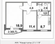 2-комнатная квартира площадью 50.9 кв.м, 2-й Грайвороновский проезд, 36 | цена 8 075 058 руб. | www.metrprice.ru