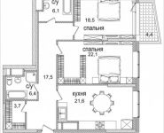 1-комнатная квартира площадью 96 кв.м, Минская улица, 2к2 | цена 44 086 140 руб. | www.metrprice.ru