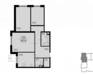 3-комнатная квартира площадью 80.8 кв.м, Радио ул. | цена 6 435 720 руб. | www.metrprice.ru