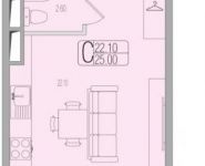 1-комнатная квартира площадью 25 кв.м в ЖК "Березовая Аллея", Берёзовая аллея, 17Ас27 | цена 4 315 525 руб. | www.metrprice.ru